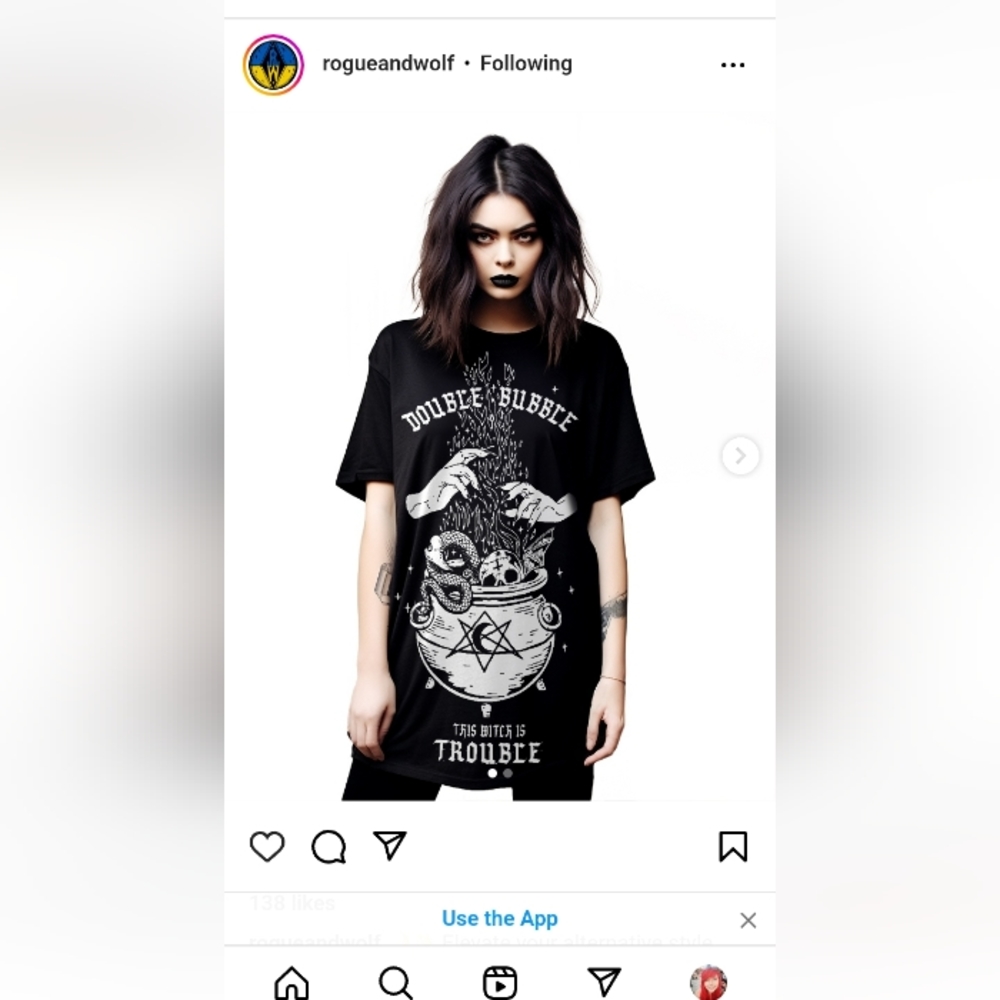 Rogue + wolf tshirt witchy dress